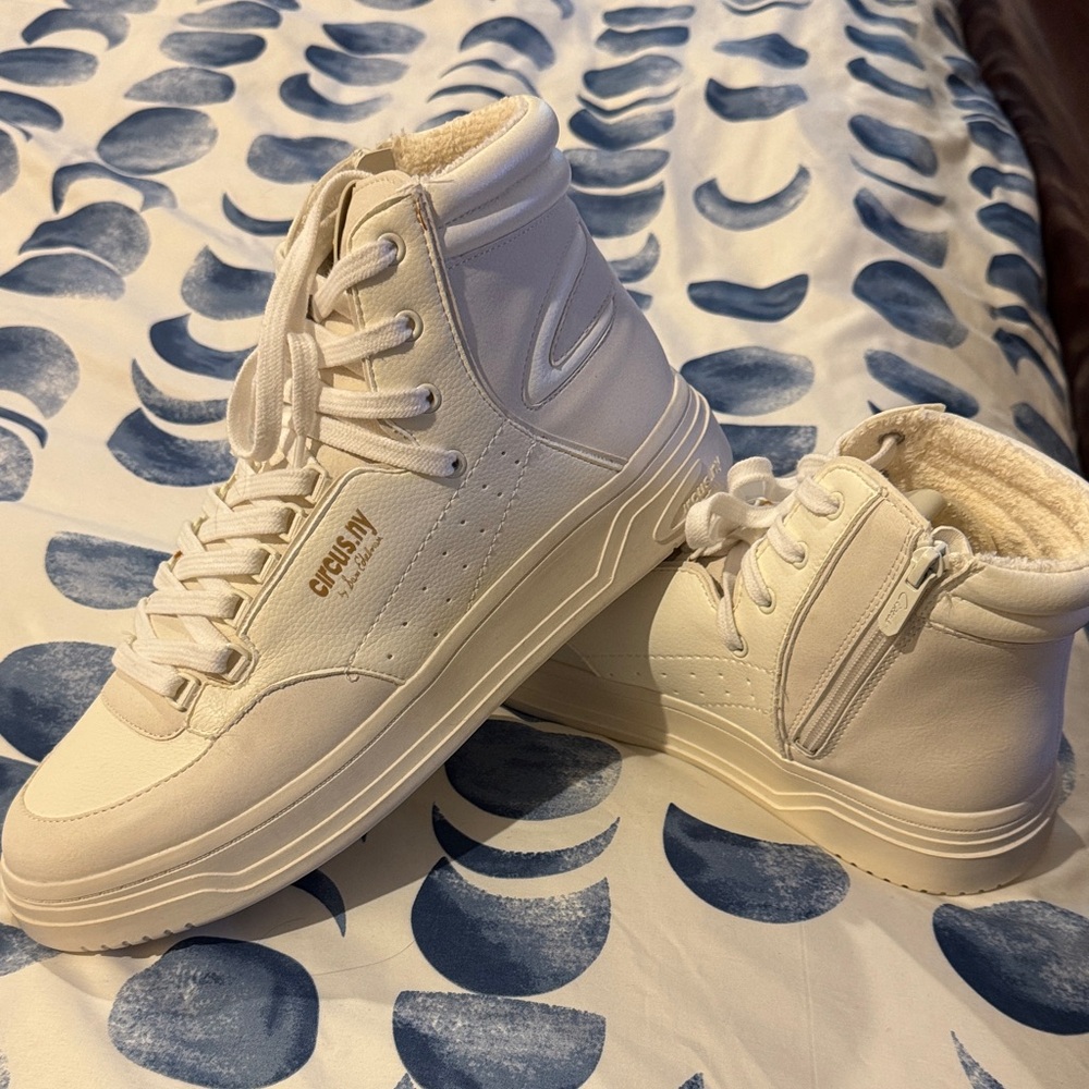 Sam Edelman Cream High-Top Sneakers